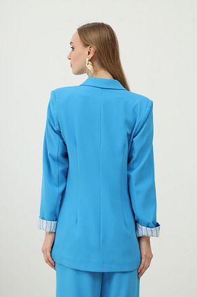 ست بالاتنه و پائین تنه آبی زنانه بافتنی MAXMU - کد 903004965