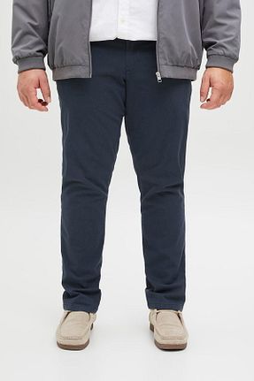 شلوار سرمه ای مردانه پنبه - الاستین Jack & Jones - کد 903028687