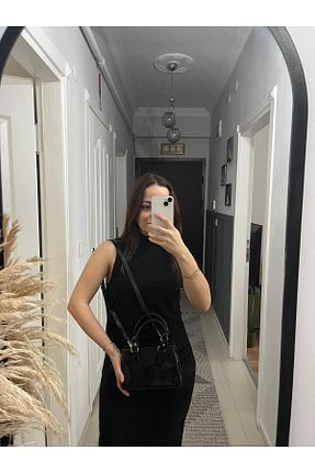کیف دوشی مشکی زنانه چرم مصنوعی hill bag - کد 903023800