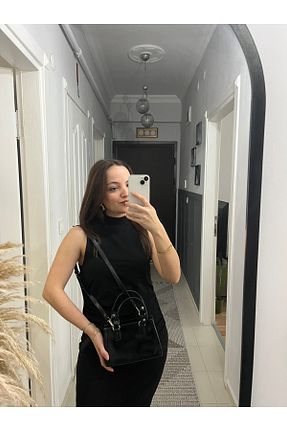 کیف دوشی مشکی زنانه چرم مصنوعی hill bag - کد 903023800