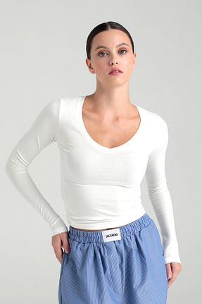 بلوز نباتی زنانه ساده SHEISMONO - کد 903042286