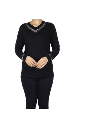 بلوز حجاب مشکی زنانه رگولار ECE GİYİM - کد 902950948