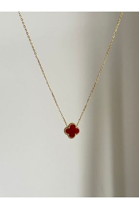 گردنبند استیل ( فولاد ) زرشکی زنانه استیل ضد زنگ YOUES JEWELRY - کد 903104932