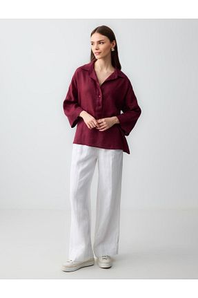 بلوز زرشکی زنانه ساده Jimmy Key - کد 903181043