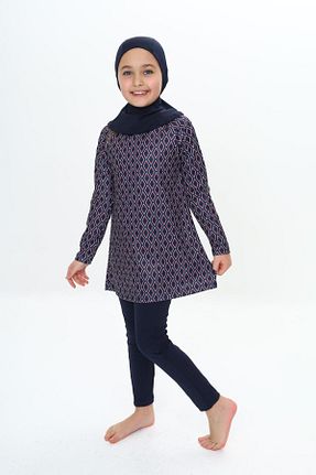 مایو حجاب رنگی بچه گانه چاپی My Kids Wear - کد 902125744