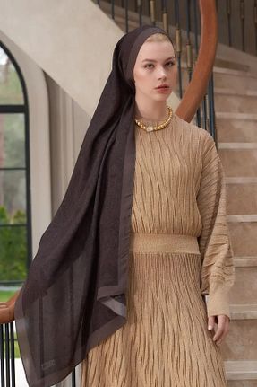شال قهوه ای زنانه ویسکون ED Scarf - کد 812236242