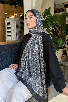 شال مشکی زنانه شیفون MİS İPEK - کد 903204170