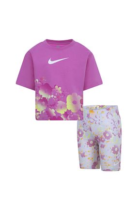 ست بالاتنه و پائین تنه رنگی بچه گانه بافتنی Nike - کد 904400641