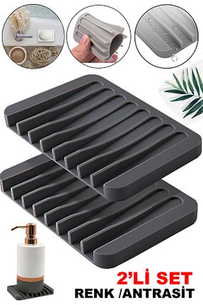 جا صابونی طوسی سیلیکون Trendburada - کد 459222680