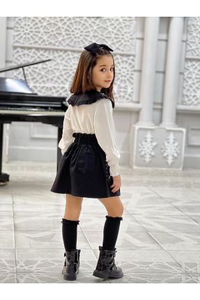 ست بالاتنه و پائین تنه سفید بچه گانه جین QLAZZA - کد 904405596