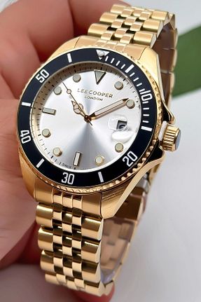 ساعت مچی طلائی مردانه 44 میلی متر Lee Cooper - کد 850772686