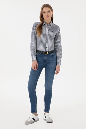 شلوار جین آبی زنانه پاچه تنگ U.S. Polo Assn. - کد 834596043