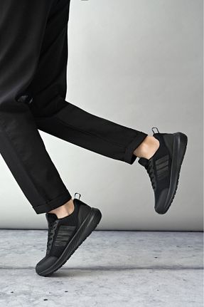 کفش اسنیکر مشکی مردانه بند دار Muggo - کد 885904645