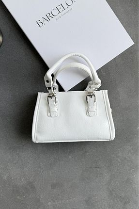 کیف دوشی سفید زنانه چرم مصنوعی leonas - کد 903245816
