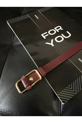 کمربند زرشکی زنانه چرم مصنوعی Fiori - کد 903244943