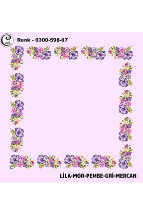 روسری رنگی پلی استر Cenk - کد 901551533