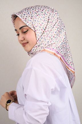روسری رنگی پلی استر PİRAMİT - کد 797621375