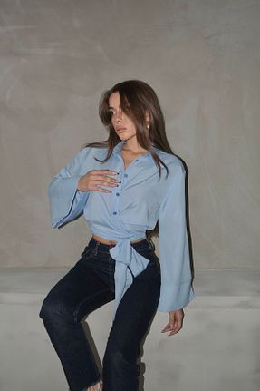 لباس آبی زنانه بافتنی Swass - کد 904439606