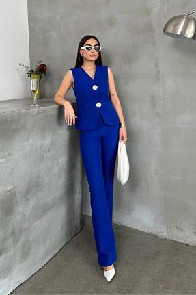ست بالاتنه و پائین تنه سرمه ای زنانه بافتنی msm fashion - کد 903266132