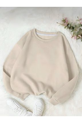سوئیشرت بژ زنانه ساده BLYDE LAYY - کد 903311338