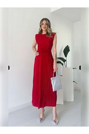 لباس قرمز زنانه بافتنی LAMİFUSTORE - کد 843375255