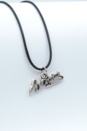 گردنبند جواهر زنانه روکش نقره Bu Farklı - کد 650742867
