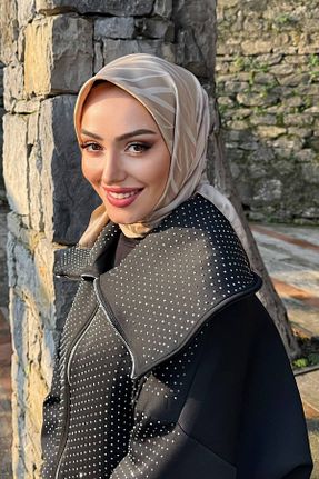 روسری بژ ساتن Golden Rose - کد 903401744