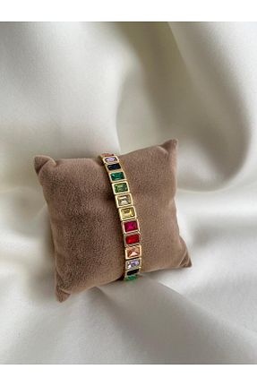 دستبند جواهر رنگی زنانه روکش طلا Nilsu Jewellery Accessory - کد 903418970