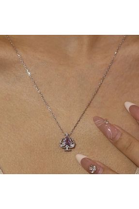 گردنبند نقره بنفش زنانه 925 عیار artiesuart - کد 903438881