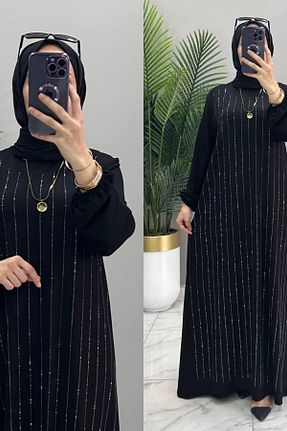 لباس حجاب مشکی زنانه سایز بزرگ Mercan - کد 904602724