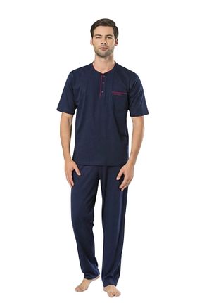 ست لباس راحتی سرمه ای مردانه ساده Pierre Cardin - کد 903463312