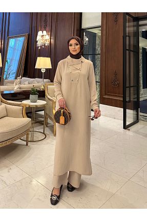 ست بالاتنه و پائین تنه بژ زنانه بافت sevannaluxurydesign - کد 903474860