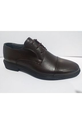 کفش کلاسیک قهوه ای مردانه چرم خالص NHA - کد 903519659