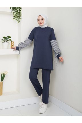 ست بالاتنه و پائین تنه حجاب طوسی زنانه رگولار Moda Krash - کد 903517702