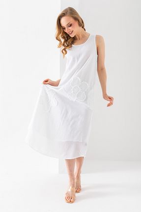 لباس سفید زنانه بافتنی EtkiModa - کد 903528650