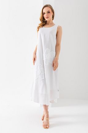لباس سفید زنانه بافتنی EtkiModa - کد 903528650