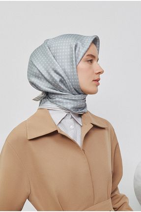 روسری رنگی کرپ ساتن ابریشم Armine - کد 903843315