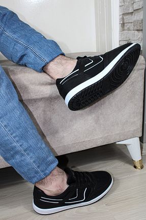 کفش اسنیکر مشکی مردانه بند دار Afşin - کد 889240123