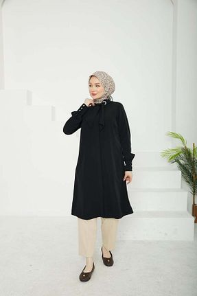 تونیک حجاب مشکی زنانه مخلوط پلی استر Armine TREND - کد 904644913