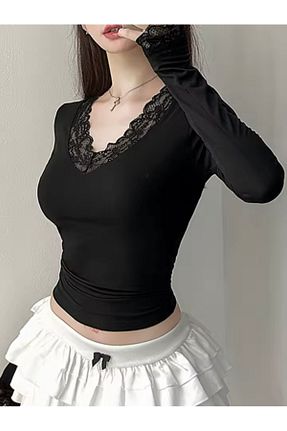 بلوز مشکی زنانه ساده DarkellaStore - کد 903596277