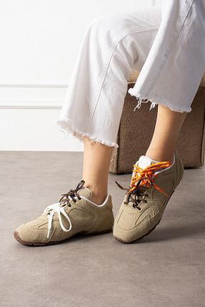 کفش اسنیکر بژ زنانه جیر ShoeTek - کد 903604203