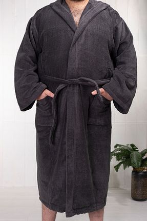 حوله پالتوئی طوسی مردانه DC Teks - کد 904706303