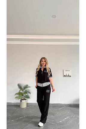 ست گرمکن مشکی زنانه پنبه ای Bella Belluci - کد 903618067