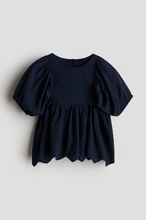 بلوز سرمه ای بچه گانه یقه دوچرخه H&M - کد 903627062