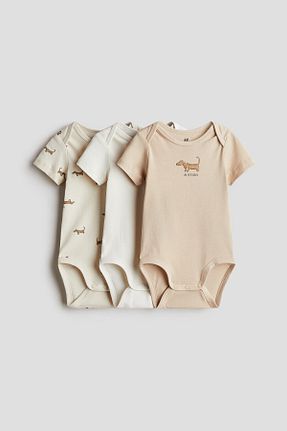 بادی بژ بچه گانه یقه هفت H&M - کد 903628206