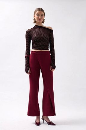 شلوار زرشکی زنانه الاستین Maxi modena - کد 903094612
