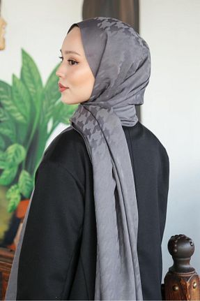 شال طوسی زنانه پنبه پلی استر Hint İpek - کد 903626892