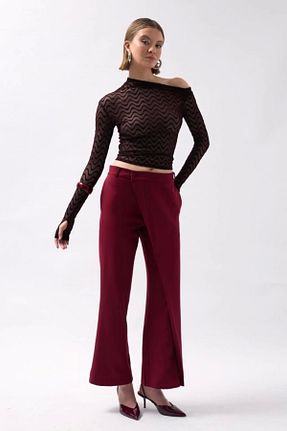 شلوار زرشکی زنانه الاستین Maxi modena - کد 903094612