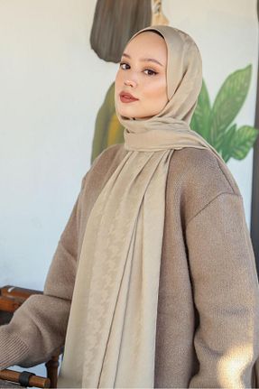 شال بژ زنانه پنبه پلی استر Hint İpek - کد 903626894