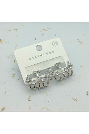 گوشواره استیل (فولاد) قهوه ای استیل (فولاد) Staınless - کد 903647531